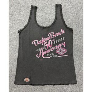 VTG Daytona Beach‎ 50th Anniversary Bike Week Harley Davidson 3D Emblem Tank Top